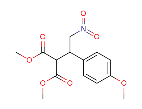 Molecular Structure of 100719-44-6 (METHYL 2-METHOXYCARBONYL-3-(4-METHOXYPHENYL)-4-NITROBUTANOATE)