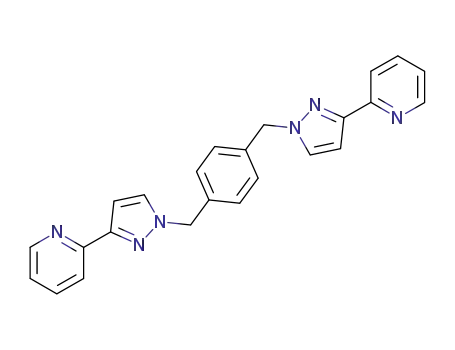 Molecular Structure of 306974-22-1 (Pyridine, 2,2'-[1,4-phenylenebis(methylene-1H-pyrazole-1,3-diyl)]bis-)