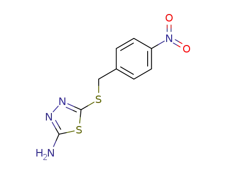 Molecular Structure of 72836-11-4 (5-{[(4-nitrophenyl)methyl]sulfanyl}-1,3,4-thiadiazol-2-amine)