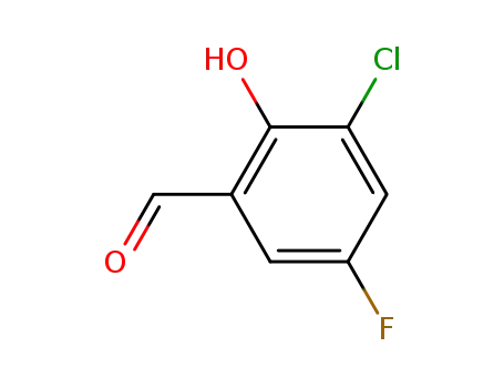 Molecular Structure of 82128-69-6 (3-CHLORO-5-FLUORO-2-HYDROXYBENZALDEHYDE)