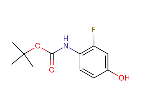 Molecular Structure of 911297-02-4 (tert-butyl 2-fluoro-4-hydroxyphenylcarbamate)
