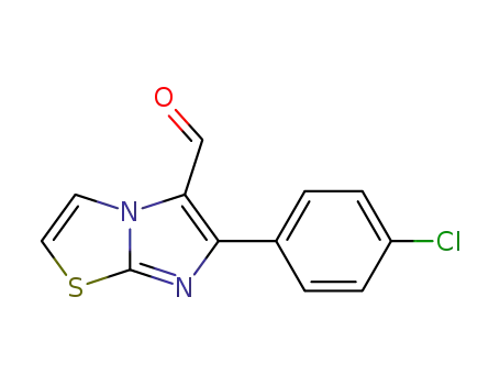 Molecular Structure of 82588-41-8 (6-(4-CHLOROPHENYL)IMIDAZO[2,1-B][1,3]THIAZOLE-5-CARBALDEHYDE)