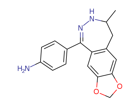 1-(4-AMINOPHENYL)-4-METHYL-7,8-METHYLENEDIOXY-3.4-DIHYDRO-5H-2,3-BENZODIAZEPINE