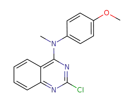 Molecular Structure of 827030-33-1 (4-Quinazolinamine, 2-chloro-N-(4-methoxyphenyl)-N-methyl-)