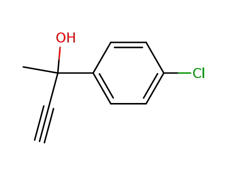 Molecular Structure of 82720-22-7 (2-(4-chlorophenyl)but-3-yn-2-ol)