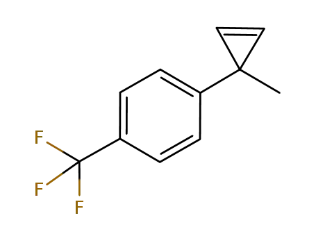 Molecular Structure of 1064001-49-5 (1-(1-methylcycloprop-2-en-1-yl)-4-(trifluoromethyl)benzene)