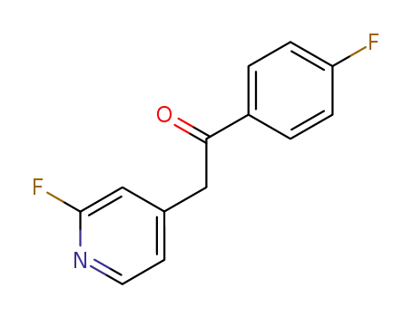 Molecular Structure of 302839-09-4 (1-(4-FLUOROPHENYL)-2-(2-FLUORO-4-PYRIDYL)ETHANONE)