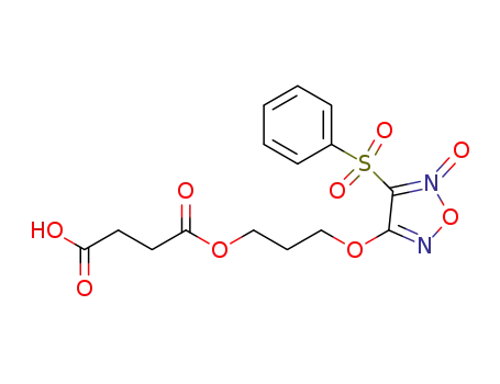 Molecular Structure of 1393477-75-2 (4-(4-((3-carboxypropanoyl)oxy)n-propoxy)-3-benzenesulfonyl-1,2,5-oxadiazole-2-oxide)
