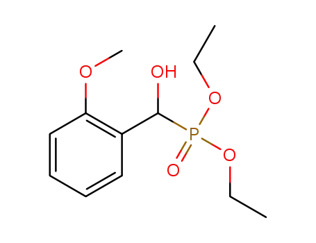 Molecular Structure of 67691-77-4 (Phosphonic acid, [hydroxy(2-methoxyphenyl)methyl]-, diethyl ester)