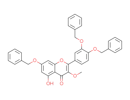 2-(3,4-bis(benzyloxy)phenyl)-7-(benzyloxy)-5-hydroxy-3-methoxy-4H-chromen-4-one