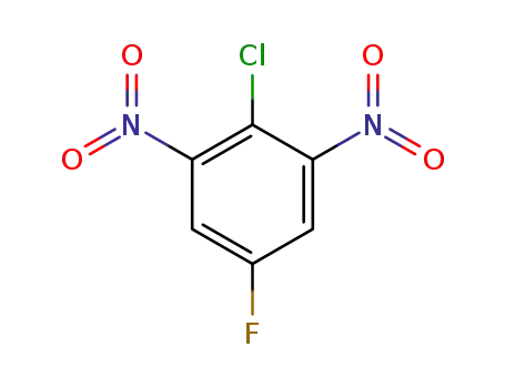 Molecular Structure of 62558-39-8 (Benzene, 2-chloro-5-fluoro-1,3-dinitro-)