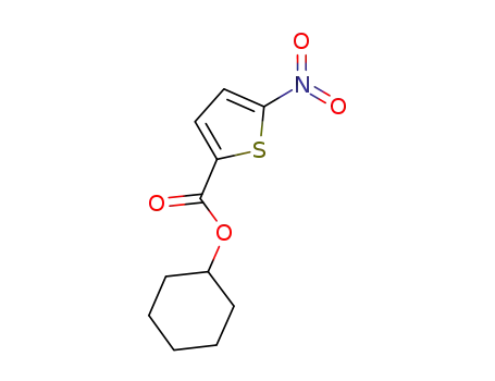 Molecular Structure of 891845-32-2 (2-Thiophenecarboxylic acid, 5-nitro-, cyclohexyl ester)