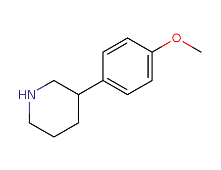Molecular Structure of 19725-26-9 (3-(4-methoxyphenyl)piperidine)