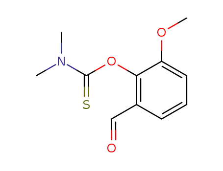 Molecular Structure of 88791-03-1 (Carbamothioic acid, dimethyl-, O-(2-formyl-6-methoxyphenyl) ester)