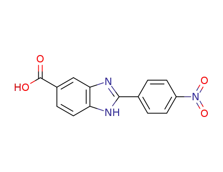 Molecular Structure of 69570-99-6 (2-(4-NITRO-PHENYL)-3H-BENZOIMIDAZOLE-5-CARBOXYLIC ACID)