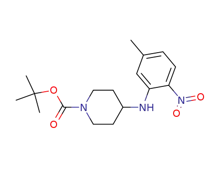 Molecular Structure of 950772-97-1 (tert-Butyl 4-[(5-methyl-2-nitrophenyl)amino]-piperidine-1-carboxylate)
