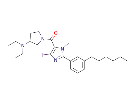 (rac)-(3-diethylamino-pyrrolidin-1-yl)-[2-(3-hexyl-phenyl)-5-iodo-3-methyl-3H-imidazol-4-yl]-methanone