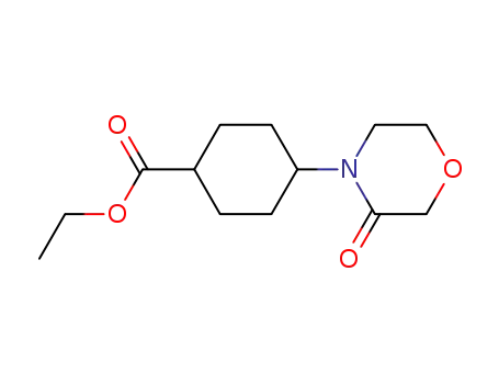 Molecular Structure of 820232-33-5 (Cyclohexanecarboxylic acid, 4-(3-oxo-4-morpholinyl)-, ethyl ester)
