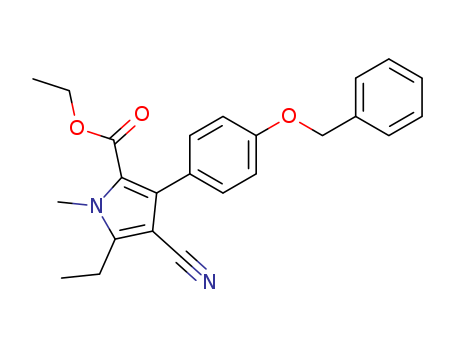 Ethyl 3-(4-(benzyloxy)phenyl)-4-cyano-5-ethyl-1-methyl-1H-pyrrole-2-carboxylate