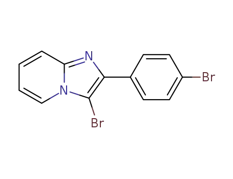 Molecular Structure of 138023-18-4 (Imidazo[1,2-a]pyridine, 3-bromo-2-(4-bromophenyl)-)