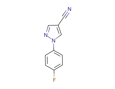 Molecular Structure of 1015862-36-8 (1-(4-fluorophenyl)-1H-pyrazole-4-carbonitrile)