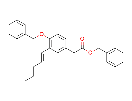 Molecular Structure of 1391574-01-8 (benzyl (E)-2-[4-benzyloxy-3-[pent-1-enyl]phenyl]acetate)