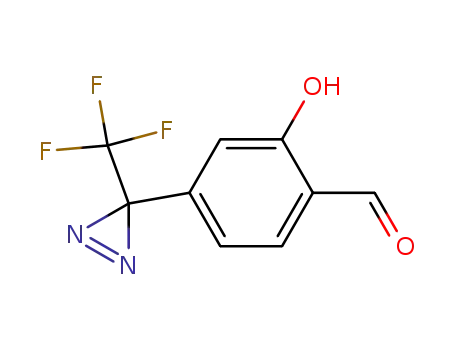 Molecular Structure of 308085-25-8 (2-Hydroxy-4-[3-(trifluoromethyl)-3H-diazirin-3-yl]benzaldehyde)