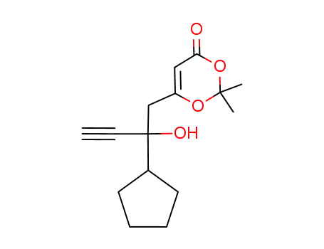 4H-1,3-Dioxin-4-one,
6-(2-cyclopentyl-2-hydroxy-3-butynyl)-2,2-dimethyl-
