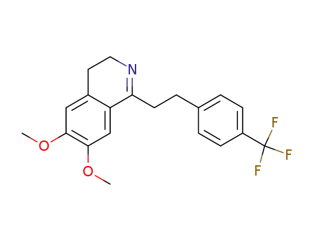 Molecular Structure of 324076-69-9 (1-(4-(TRIFLUOROMETHYL)PHENETHYL)-6,7-DIMETHOXY-3,4-DIHYDROISOQUINOLINE)