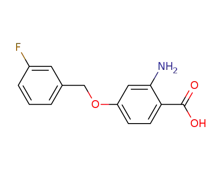 Molecular Structure of 713511-21-8 (2-amino-4-(3-fluoro-benzyloxy)-benzoic acid)
