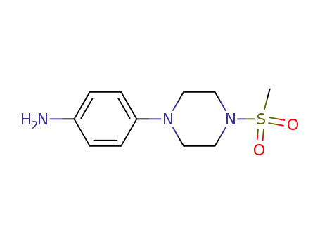 Molecular Structure of 442549-42-0 (4-(4-METHANESULFONYL-PIPERAZIN-1-YL)-PHENYLAMINE)
