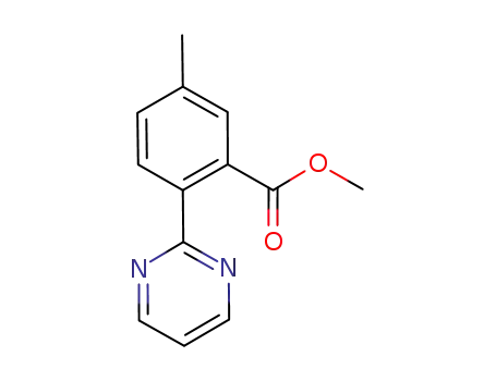 Molecular Structure of 1088994-20-0 (Methyl 5-Methyl-2-(pyriMidin-2-yl)benzoate)