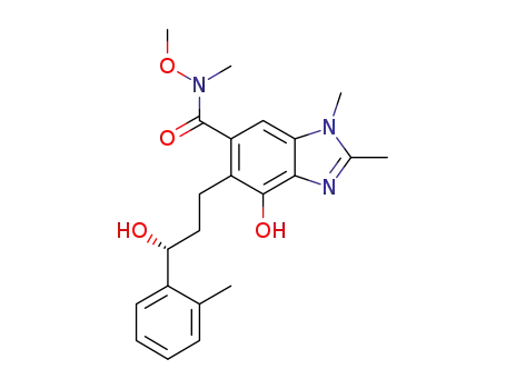 4-hydroxy-5-[(3R)-3-hydroxy-3-(2-methylphenyl)propyl]-N-methoxy-N,1,2-trimethyl-1H-benzimidazole-6-carboxamide