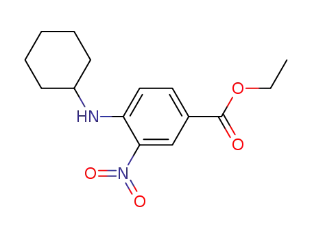 Molecular Structure of 87815-77-8 (4-(cyclohexylamino)-3-nitro-benzoic acid ethyl ester)