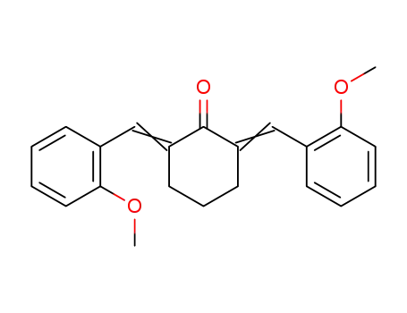 Molecular Structure of 53376-38-8 (Cyclohexanone, 2,6-bis[(2-methoxyphenyl)methylene]-)