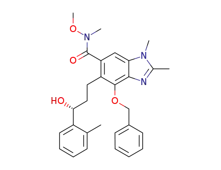 4-(benzyloxy)-5-[(3R)-3-hydroxy-3-(2-methylphenyl)propyl]-N-methoxy-N,1,2-trimethyl-1H-benzimidazole-6-carboxamide