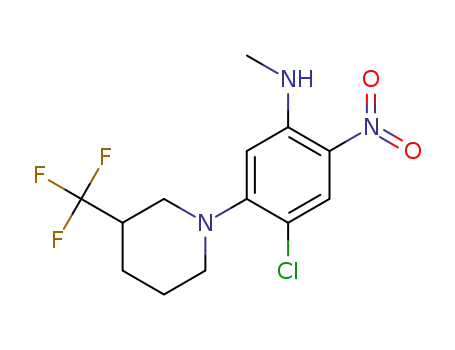 4-chloro-N-methyl-2-nitro-5-(3-(trifluoromethyl)piperidin-1-yl)aniline