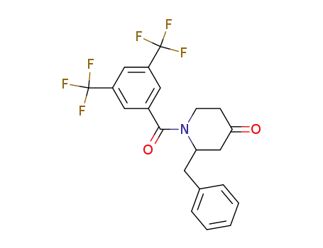 Molecular Structure of 190964-86-4 (4-Piperidinone, 1-[3,5-bis(trifluoromethyl)benzoyl]-2-(phenylmethyl)-)