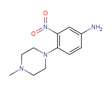 Molecular Structure of 5367-67-9 (4-(4-Methyl-1-piperazinyl)-3-nitroaniline)