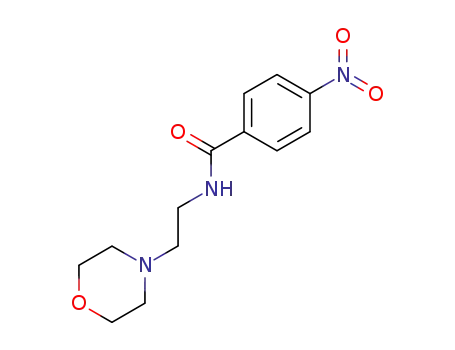 Molecular Structure of 3948-64-9 (Benzamide, N-[2-(4-morpholinyl)ethyl]-4-nitro-)