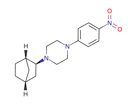 Molecular Structure of 1037800-79-5 (1-(bicyclo[2.2.1]hept-2-yl)-4-(4-nitrophenyl)piperazine)