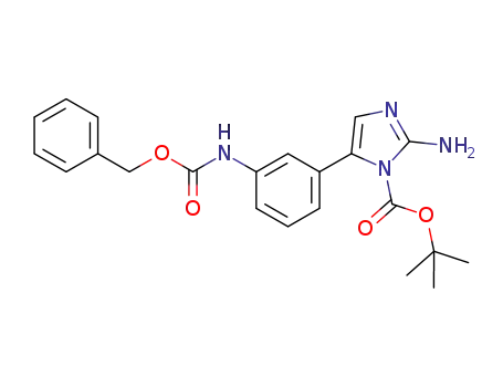 2-amino-5-(3-benzyloxycarbonylaminophenyl)imidazole-1-carboxylic acid tert-butyl ester