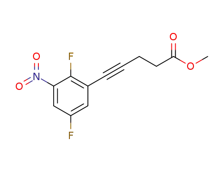 5-(2,5-difluoro-3-nitro-phenyl)-pent-4-ynoic acid methyl ester