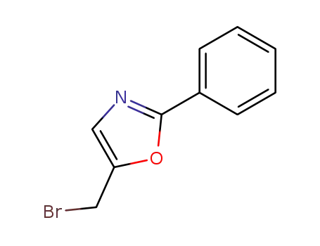 Molecular Structure of 80281-50-1 (Oxazole, 5-(bromomethyl)-2-phenyl-)