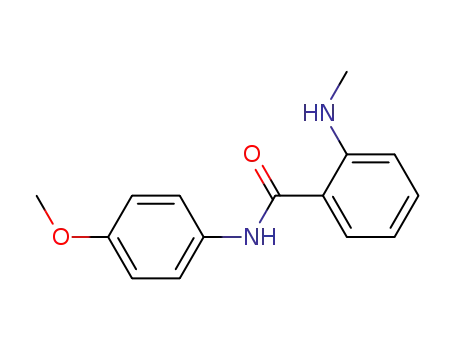 Molecular Structure of 1029-08-9 (N-(4-METHOXYPHENYL)-2-(METHYLAMINO)BENZAMIDE)