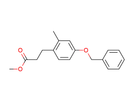 Molecular Structure of 728038-73-1 (Benzenepropanoic acid, 2-methyl-4-(phenylmethoxy)-, methyl ester)