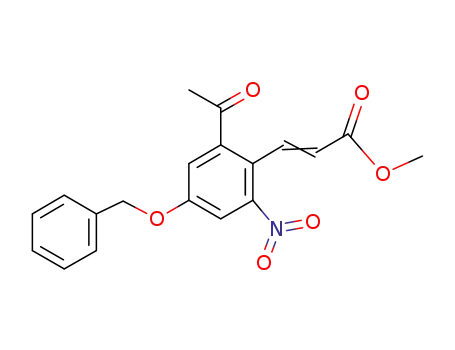 2-Propenoic acid, 3-[2-acetyl-6-nitro-4-(phenylmethoxy)phenyl]-, methyl
ester