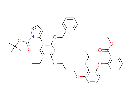 2-(2-benzyloxy-5-ethyl-4-{3-[3-(2-methoxycarbonylphenoxy)-2-propylphenoxy]propoxy}phenyl)pyrrole-1-carboxylic acid tert-butyl ester