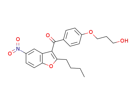 Molecular Structure of 1310430-11-5 (3-{ 4-[(2-butyl-5-nitro-1-benzofuran-3-yl) carbonyl]phenoxy}propan-1-ol)