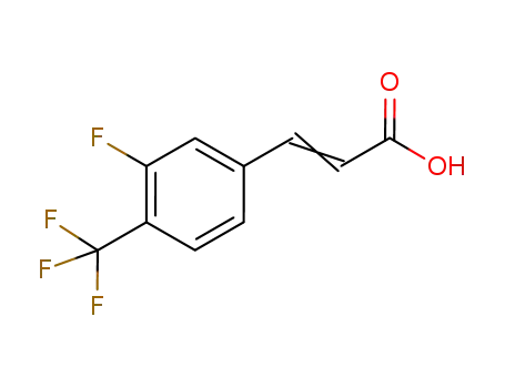 Molecular Structure of 231291-13-7 (3-FLUORO-4-(TRIFLUOROMETHYL)CINNAMIC ACID)